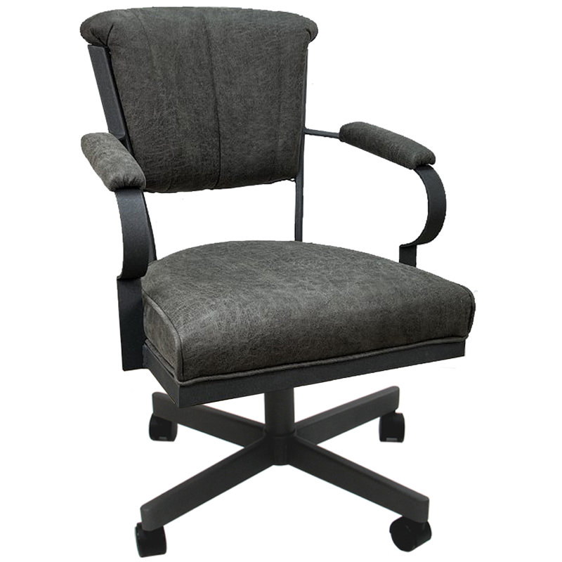 Chaise avec accoudoirs en métal Urial, Wapiti du Nord-Ouest, gris