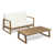 Structure teck / coussin beige