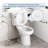 Commercial Open Front 19 Inch White PP Toilet Seat Elongated Heavy Duty Soft Close Quick Install