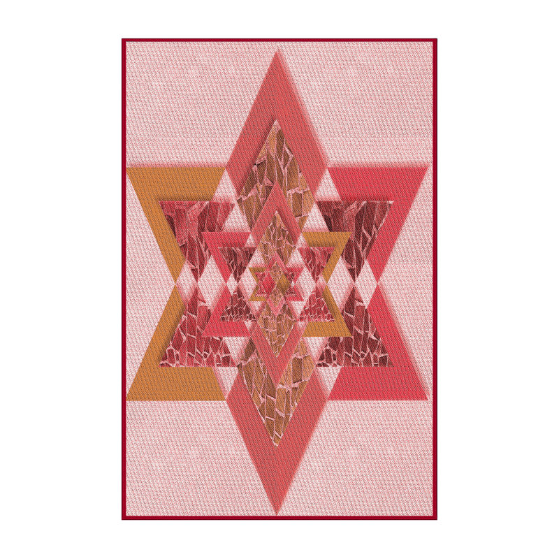 Washable Abstract Indoor Rug, Rectangle 8' x 12'