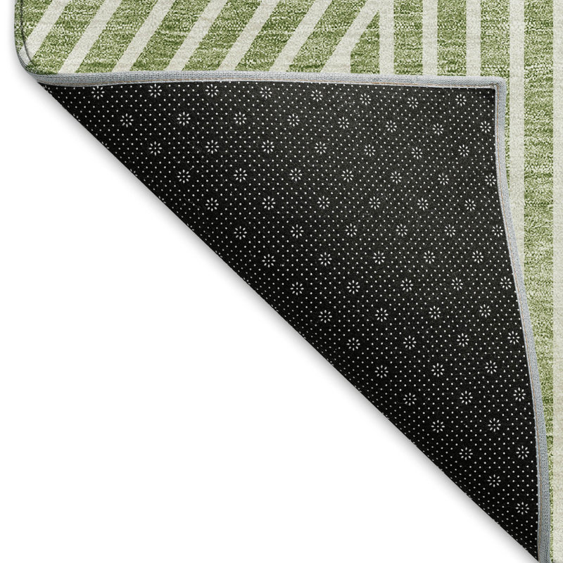 Premium Machine Washable Prisco Aloe Rug, Rectangle 5' x 7'6"