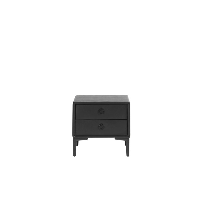 Morehead 44cm W Bedside Table, Black