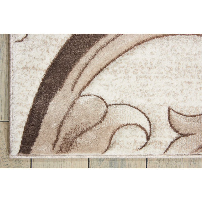 Tapis beige Ardella, Tapis de couloir 2 pi 2 po x 7 pi 6 po