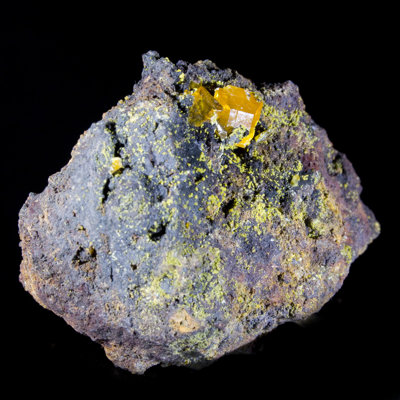 Wulfenite with Mimetite - Rowley Mine, Arizona.