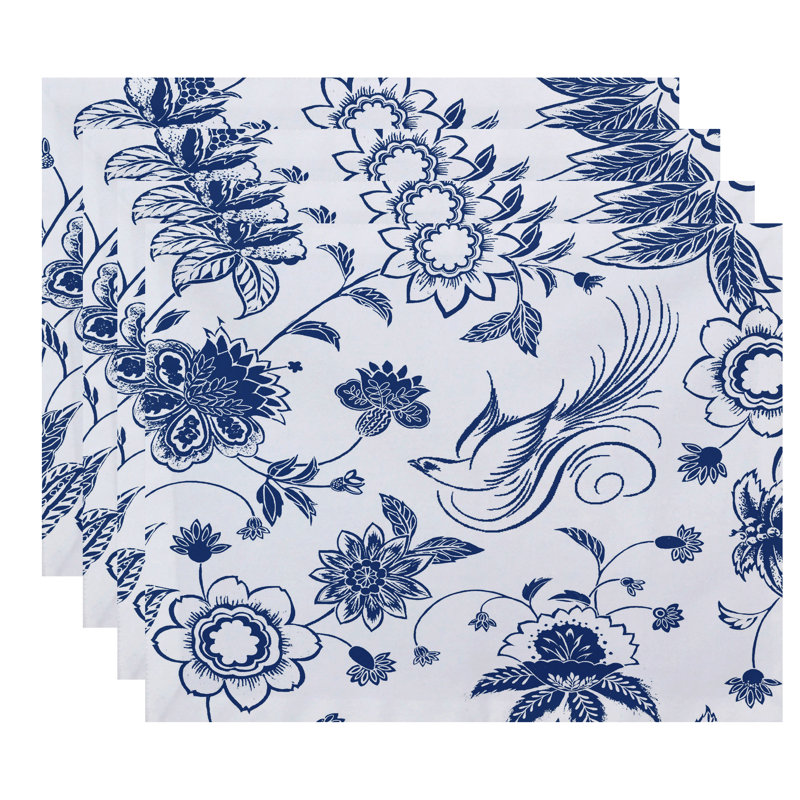 Ensemble de napperons 4 pièces Yosa, Bleu