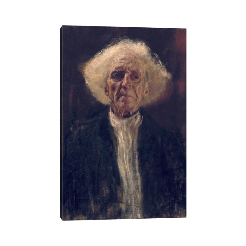 Study of the Head of a Blind Man by Gustav Klimt - 1 Piece Wrapped Canvas Painting, 20.32 cm H x 30.48 cm W