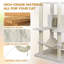 78" beige cat tree tower with large condo sisal scratching post big hammock and top platform
