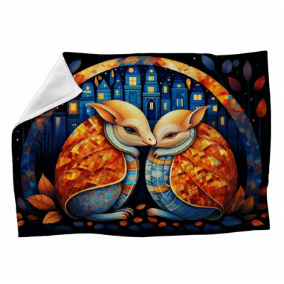 Armadillo Machine Printed Throw Blanket