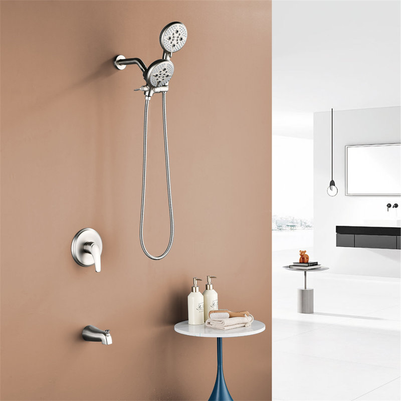 Diverter All-In-One Kit with Rough in-Valve, Brushed Nickel