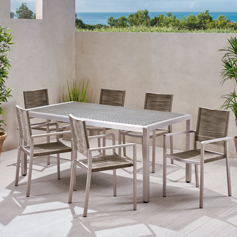 Ensemble repas d'extérieur 7 pièces Maurelle