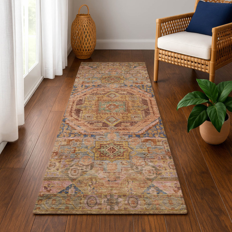 Premium Machine Washable Lubbers AMF1743 Global Rug, Runner 2'3" x 7'6"