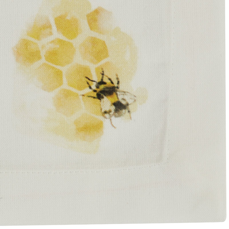 Ensemble de 4 serviettes de table August Grove® August Grove® Bee Happy