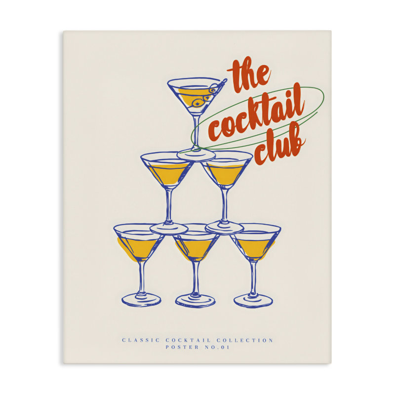 Tower Tower Toast Cocktail Club, design par The Prints Vibe, 40 x 30