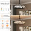 Luminaire suspendu moderne en métal noir avec abat-jour en cristal-527225124-527225127