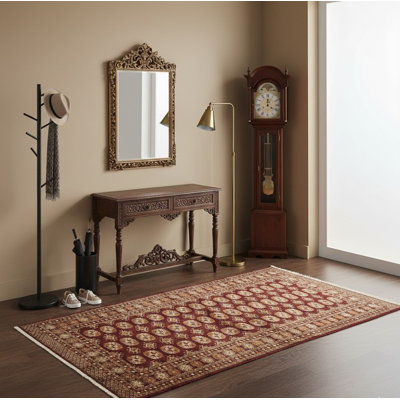 Tapis rouge fait à la main 4X6