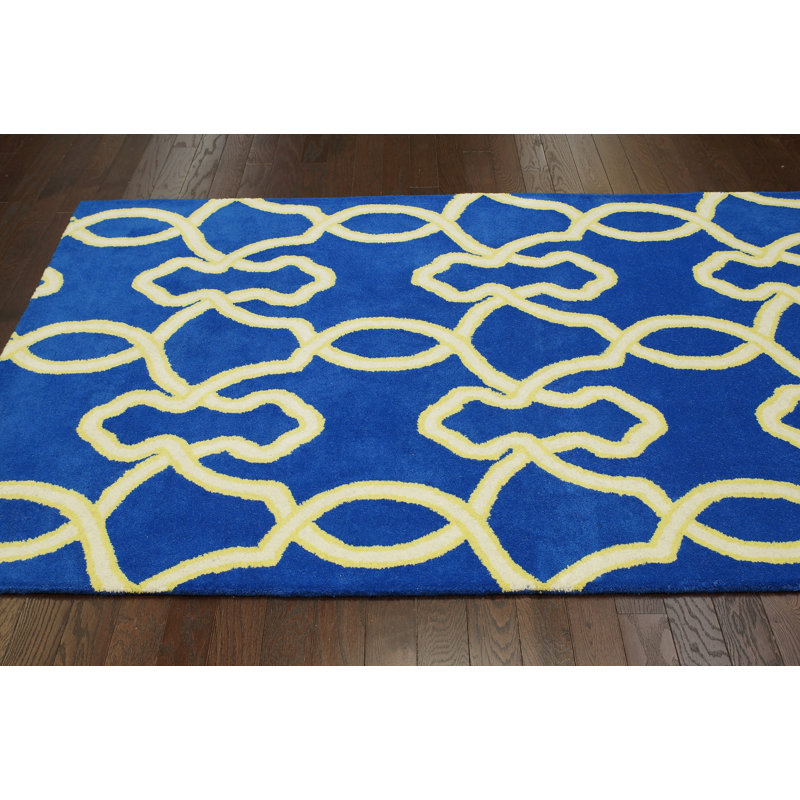 Tapis bleu Erardo, 7 pi 6 po x 9 pi 6 po