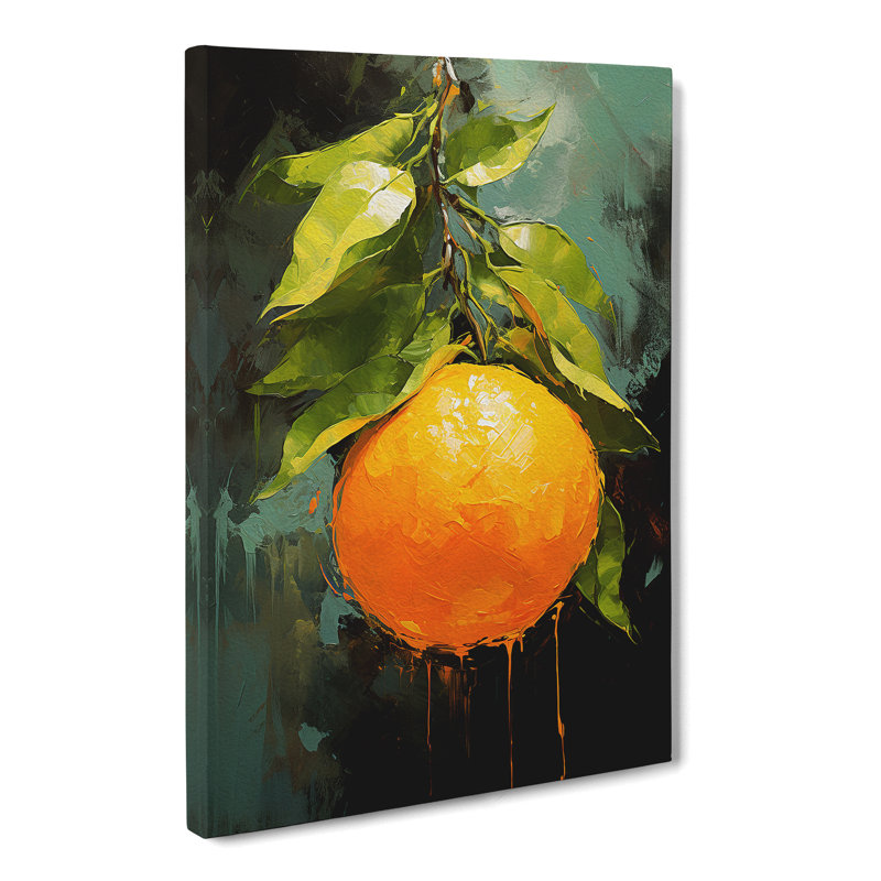 Orange Fruit Modern - Wrapped Canvas