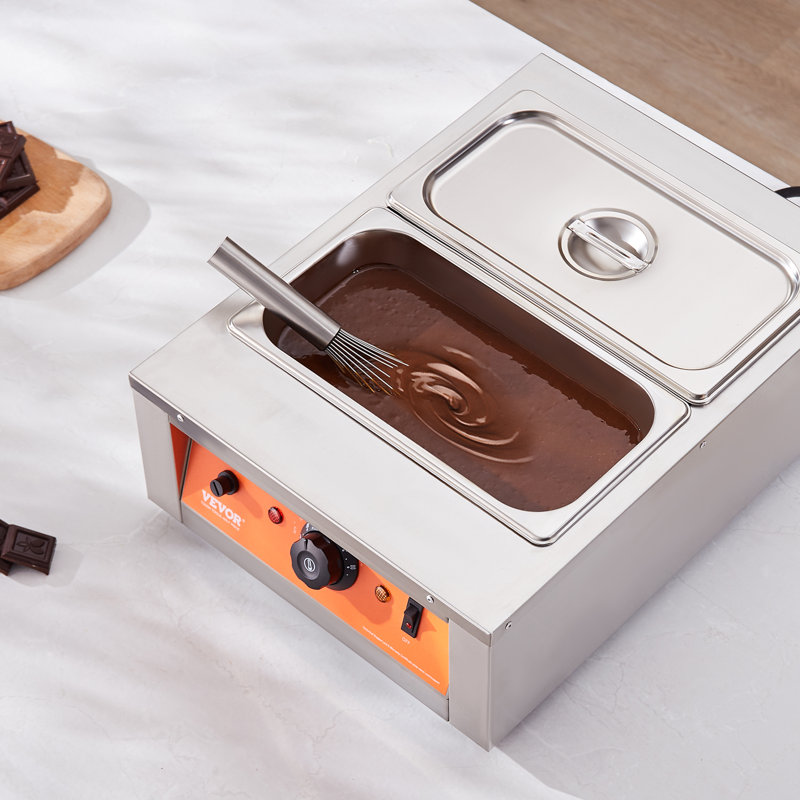 Chocolate Tempering Machine, 17.6 Lbs 2 Tanks Chocolate Melting Pot TEMP Control 86~185℉