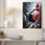 Toile grise grise encadrant le coucher de soleil rouge sur toile Canyon-133500474