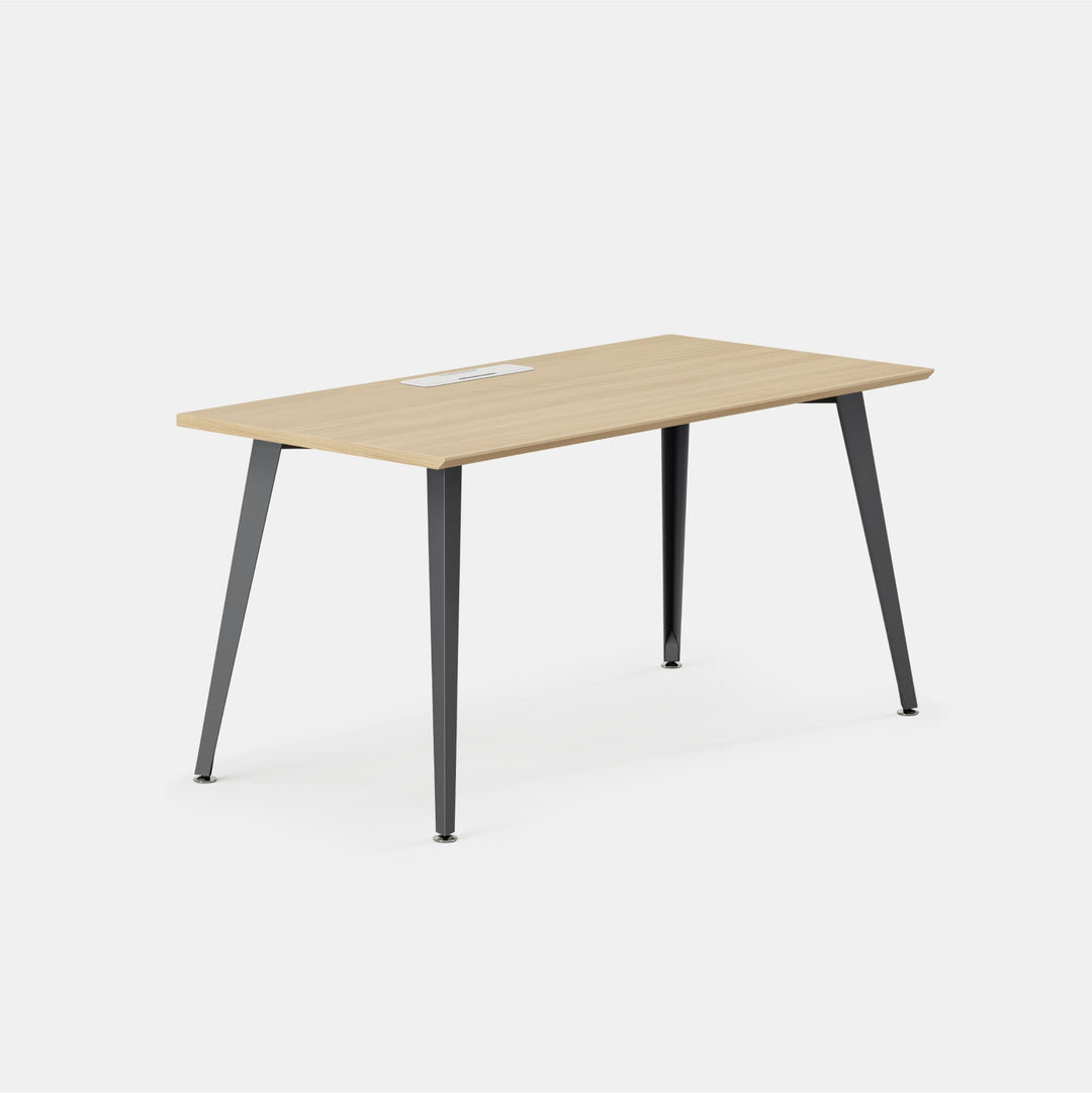 Writing Desk, Charcoal, Woodgrain, 30" H x 60" W x 30" D