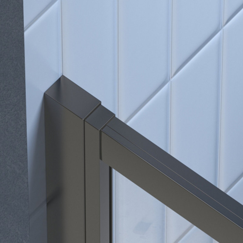 Porte de douche coulissante encadrée avec verre trempé Neo-Angle