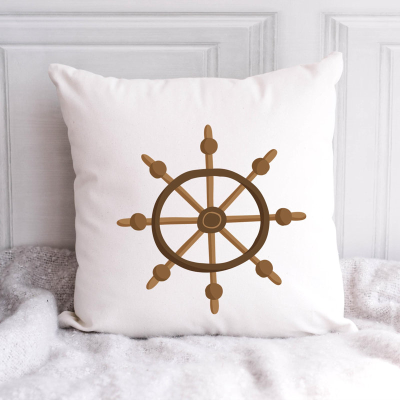 Nautical Sea Life_752 - Coussin décoratif avec coussin décoratif, H 16 po x l 16 po