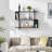 Batravil Floating Geometric Kilter Three-Level Square Accent Shelf-1834662635
