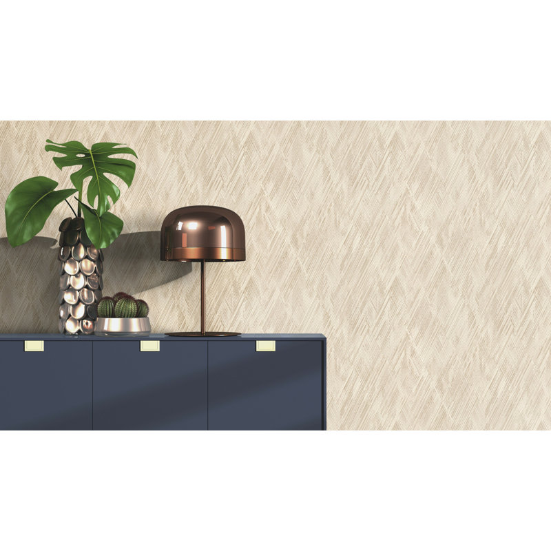 Papier peint géométrique ludique, Beige