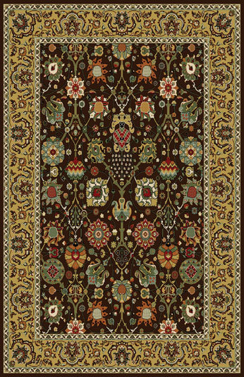 Tapis décoratif brune Gillmore, 5 pi 3 po x 7 pi 2 po