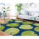 Tapis vert crocheté à la main Lily