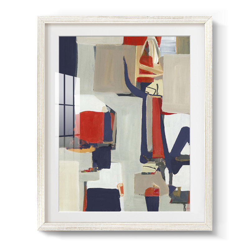 Stacked House IV - Toile tendue avec châssis, H 28,5 po x l 20,5 po, Blanc