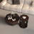 Octagonal Log Color  Rubber Wood Set Of Two Coffee Table, Coffee Table, Living Room Bedroom(Set Of Two Pieces)-886652435