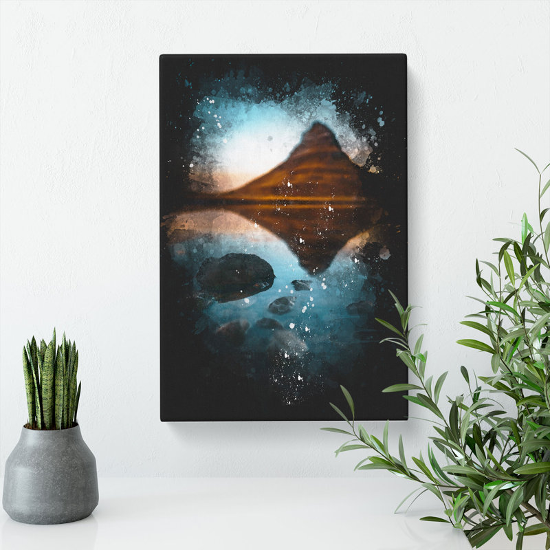 Kirkjufell Mountain in Iceland - Wrapped Canvas, 50cm H x 35cm W x 3cm D