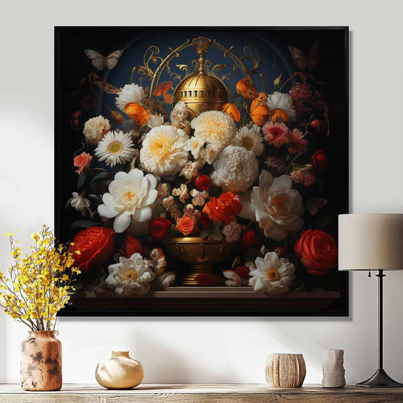 Reproduction d'art mural Renaissance Renaissance, Toile avec cadre flottant noir, H 16 po x l 16 po x P 1 po