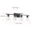 4-lamp matte black adjustable glass iron mirror front light