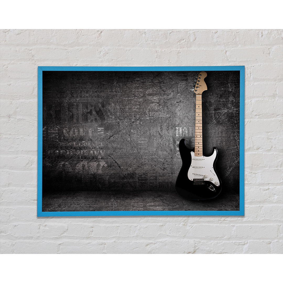 Grunge Guitar Distressed von Unkown - Single Picture Frame Kunstdrucke