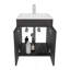 Meuble-lavabo de salle de bain 45 Meka, avec deux tiroirs et une tablette ouverte, noir-754060283