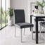Ensemble de 4 chaises de salle à manger en tissu gris argenté-858524714
