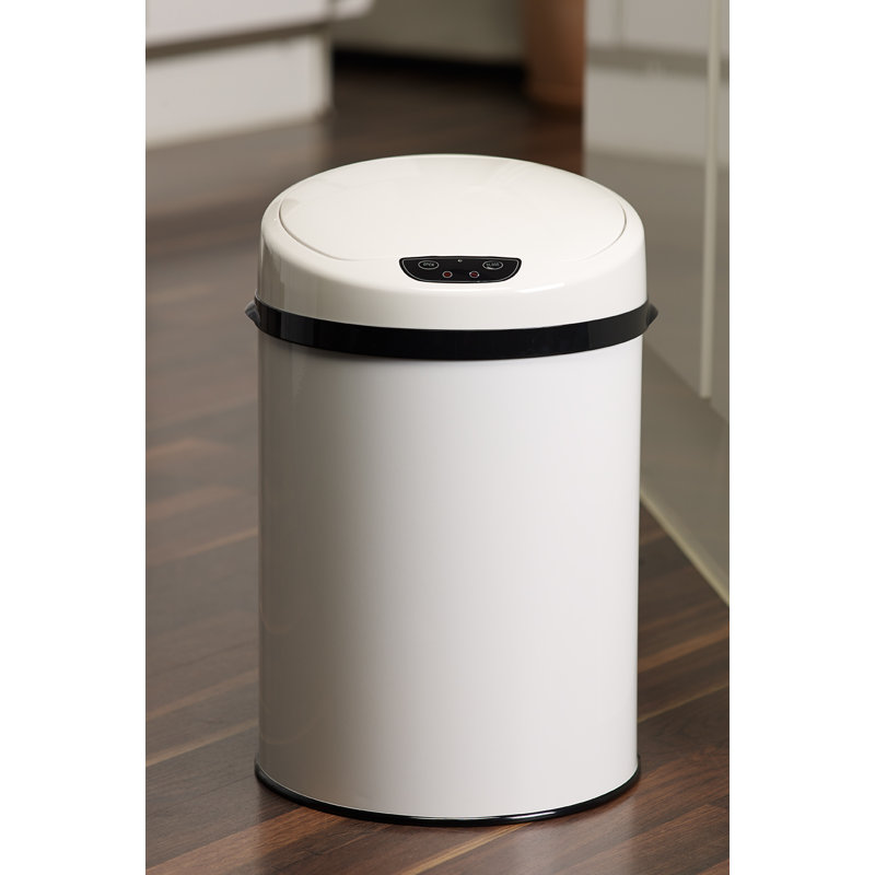 9 L Abfalleimer aus Edelstahl, Inox White