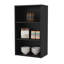 Armoire noire pour ustensiles de cuisine - 36 po x 21 po x 12 po, grattée, ajoute une touche moderne à l'unité de rangement murale 21 po x 12 po x 36 po, peut contenir des fournitures-1065035715-1065035724