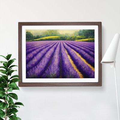 Cheerful Lavender Flower Field 1 Piece Single Picture Frame Painting