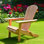Chaise Adirondack pliante en bois (pré-assemblée, teintée)