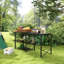 Camping Table With Adjustable Lantern Holder, Hanging Hooks, And Portable Storage For Outings Travel Camp Cooking Construction, Lamp Tools