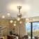 Sairy 42'' Ceiling Fan with 12-light Sputnik Chandelier 6 Speeds and Reverse