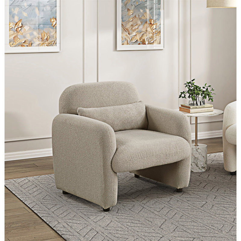 Chaise d'appoint avec coussin, Taupe