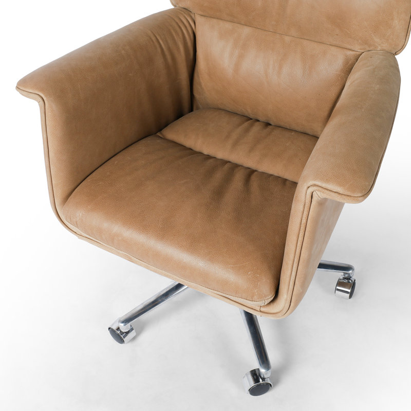 Humphrey Leather Swivel Office Chair, Palermo Drift Top Grain Leather