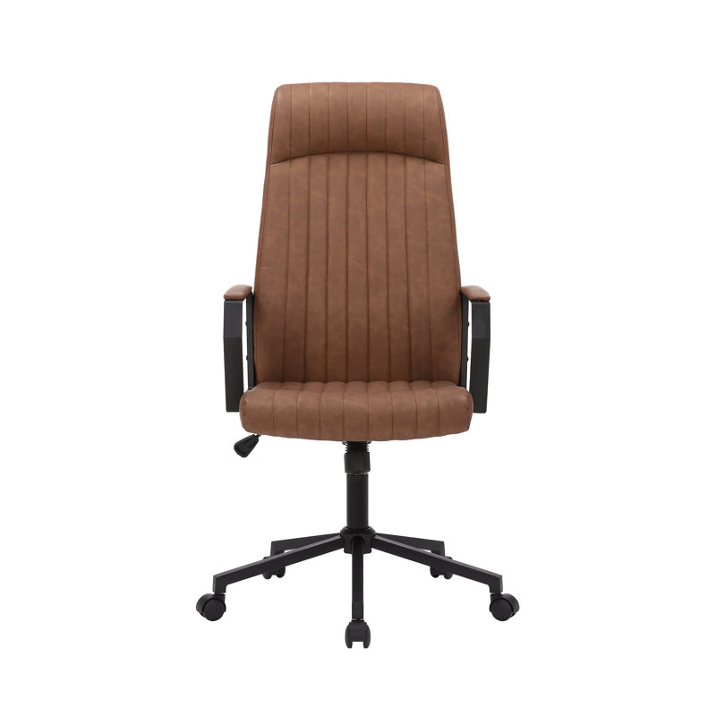 Office Chair with Headrest, Brown