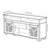 65.3" TV Stand With LED Light Strips And Iron Mesh Barn Door Y Decorative Strip Country Grey Farmhouse Style-1435153778