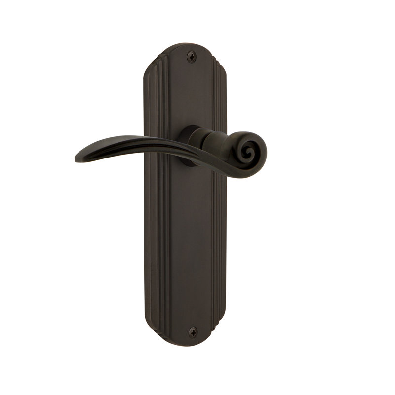 Deco Plate Double Dummy with Swan Lever, Oil-Rubbed Bronze