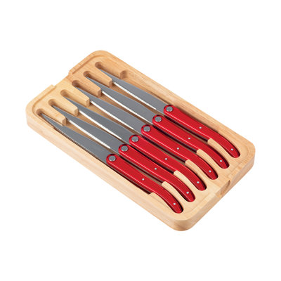 Ensemble de 6 couteaux steak laguiole evolution